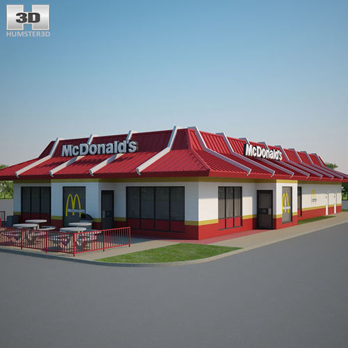 mcdonalds restaurant 03 3d