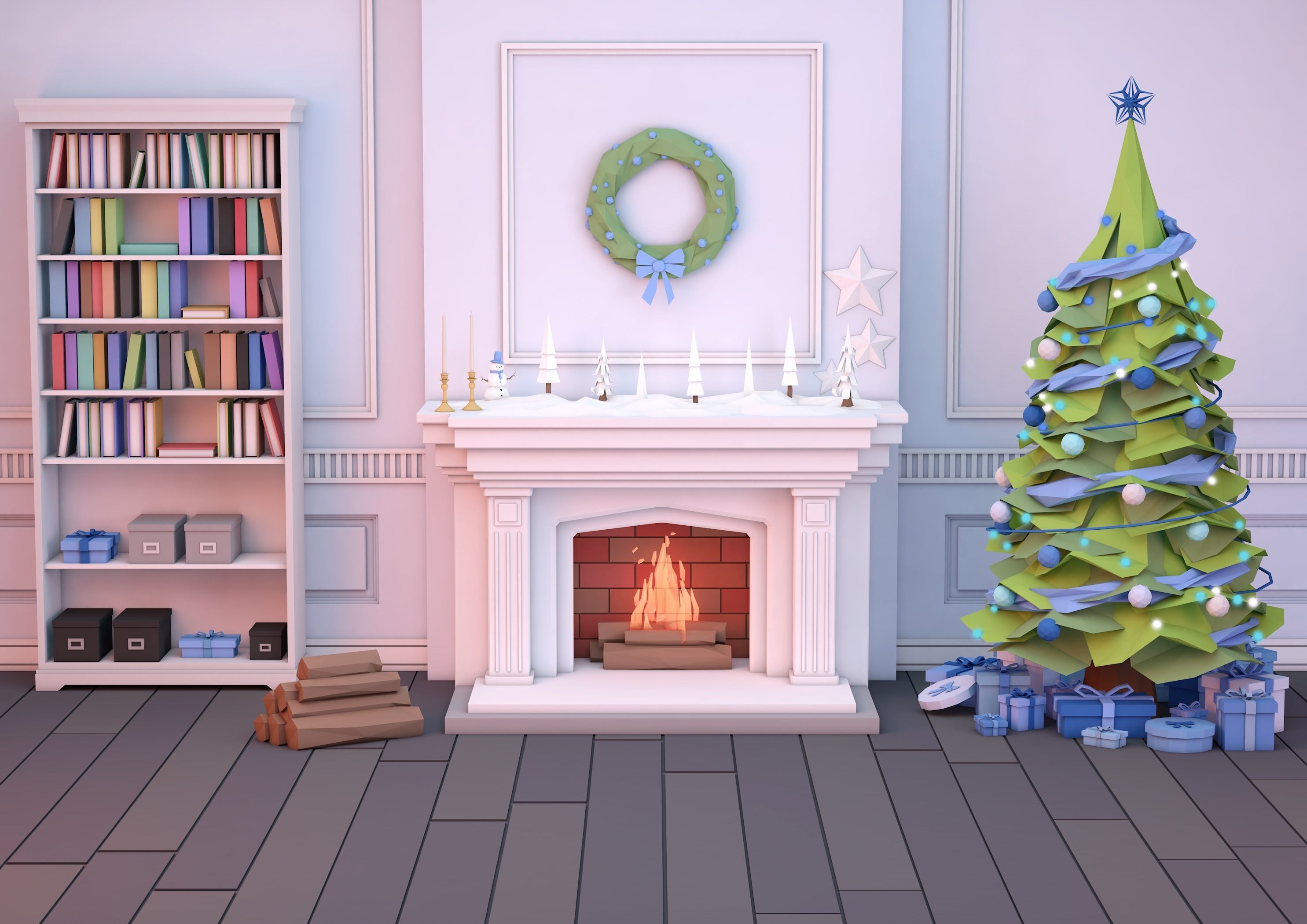 New Year Polygonal Pack