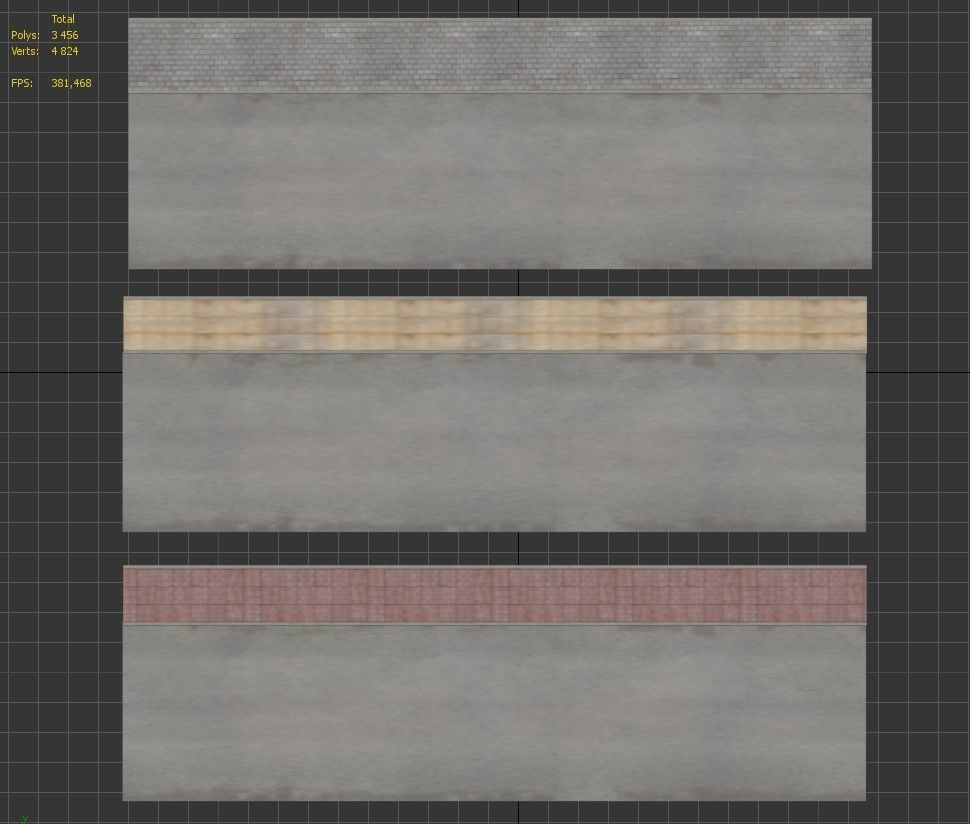 3D model pavement sidewalk tiles VR / AR / low-poly | CGTrader