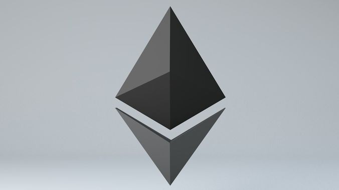 Ethereum Crypto Currency 3D Logo