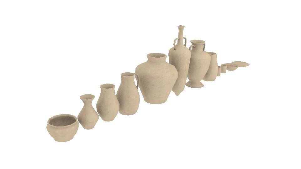 Lowpoly pottery collection