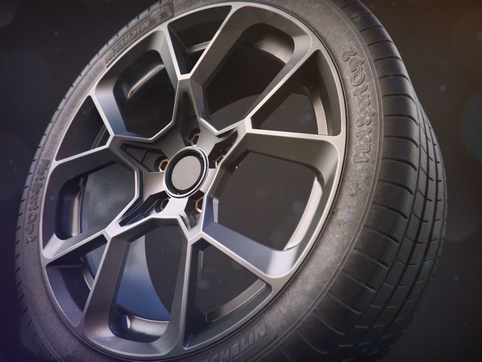 Realistic Car Tire - Michelin Sport Cup 2