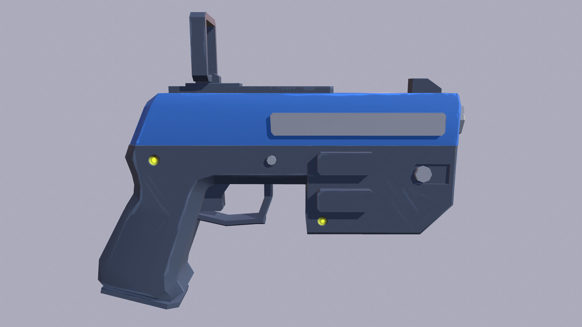 3D model Sci-fi low poly pistol VR / AR / low-poly | CGTrader