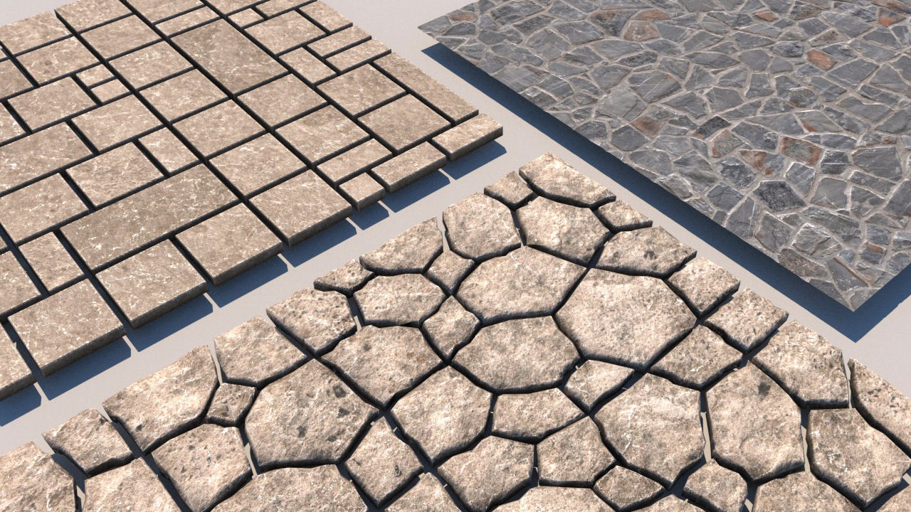 3D model landscape pathways VR / AR / low-poly | CGTrader