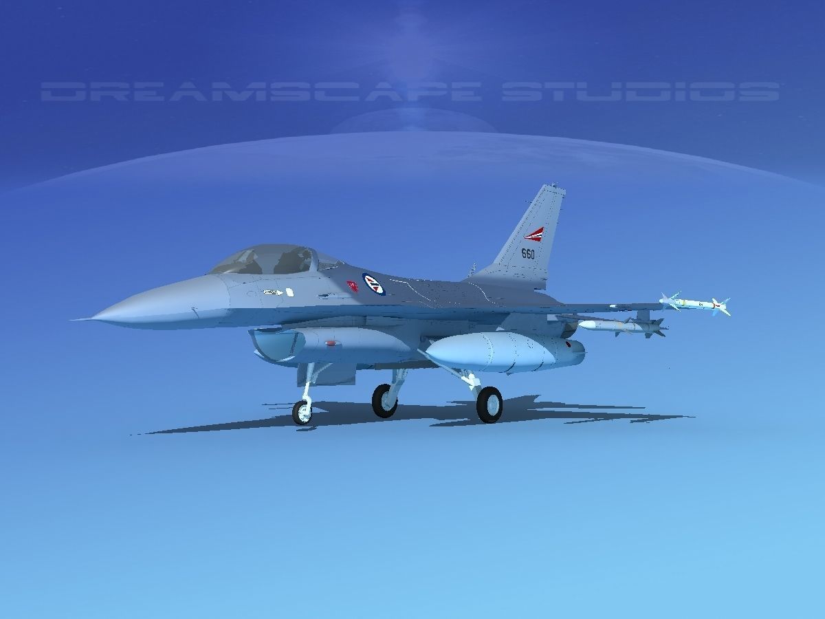 Gen Dyn F-16A Falcon V38 Norway 3D model