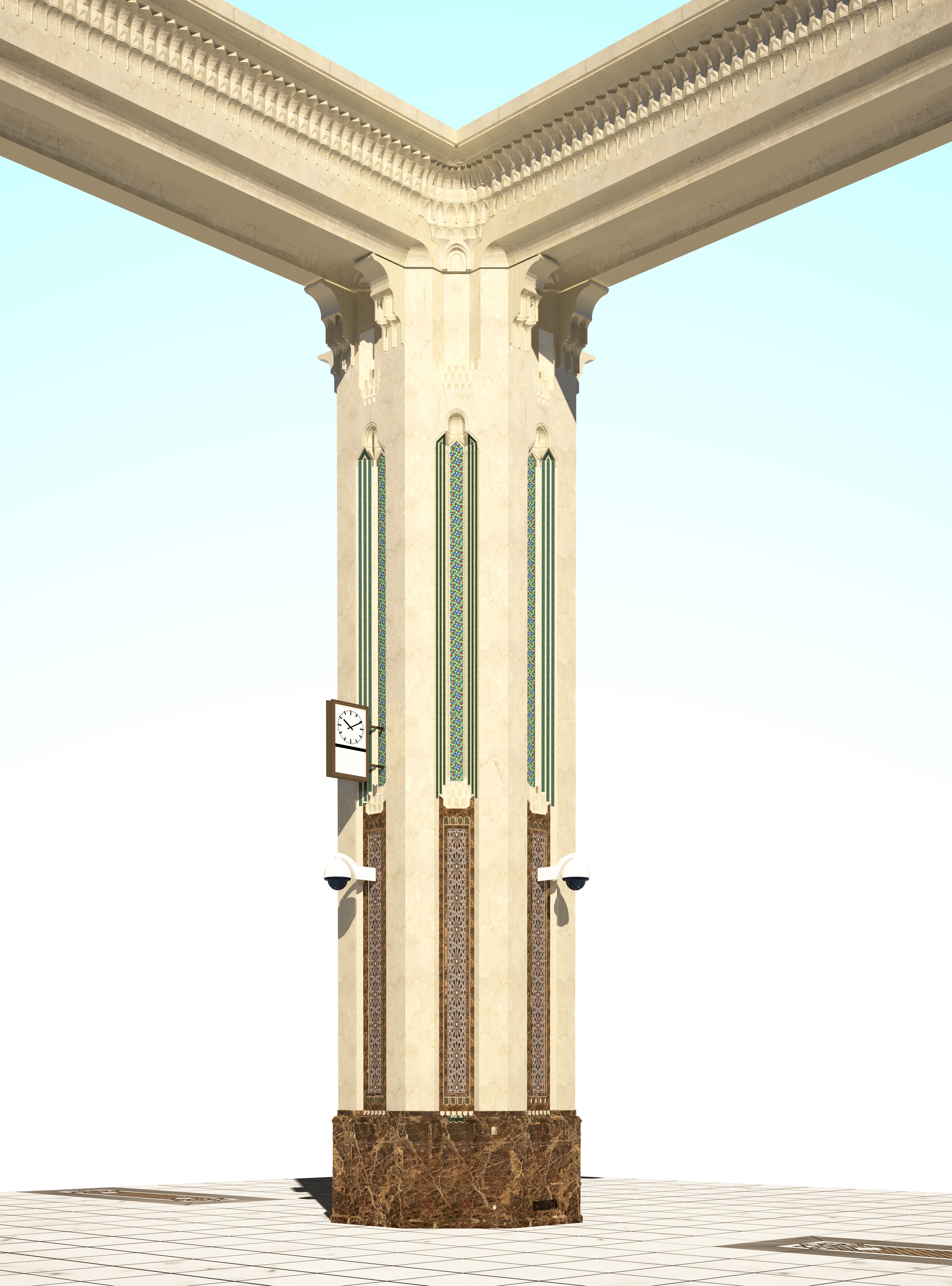 3D model islamic column VR / AR / low-poly | CGTrader