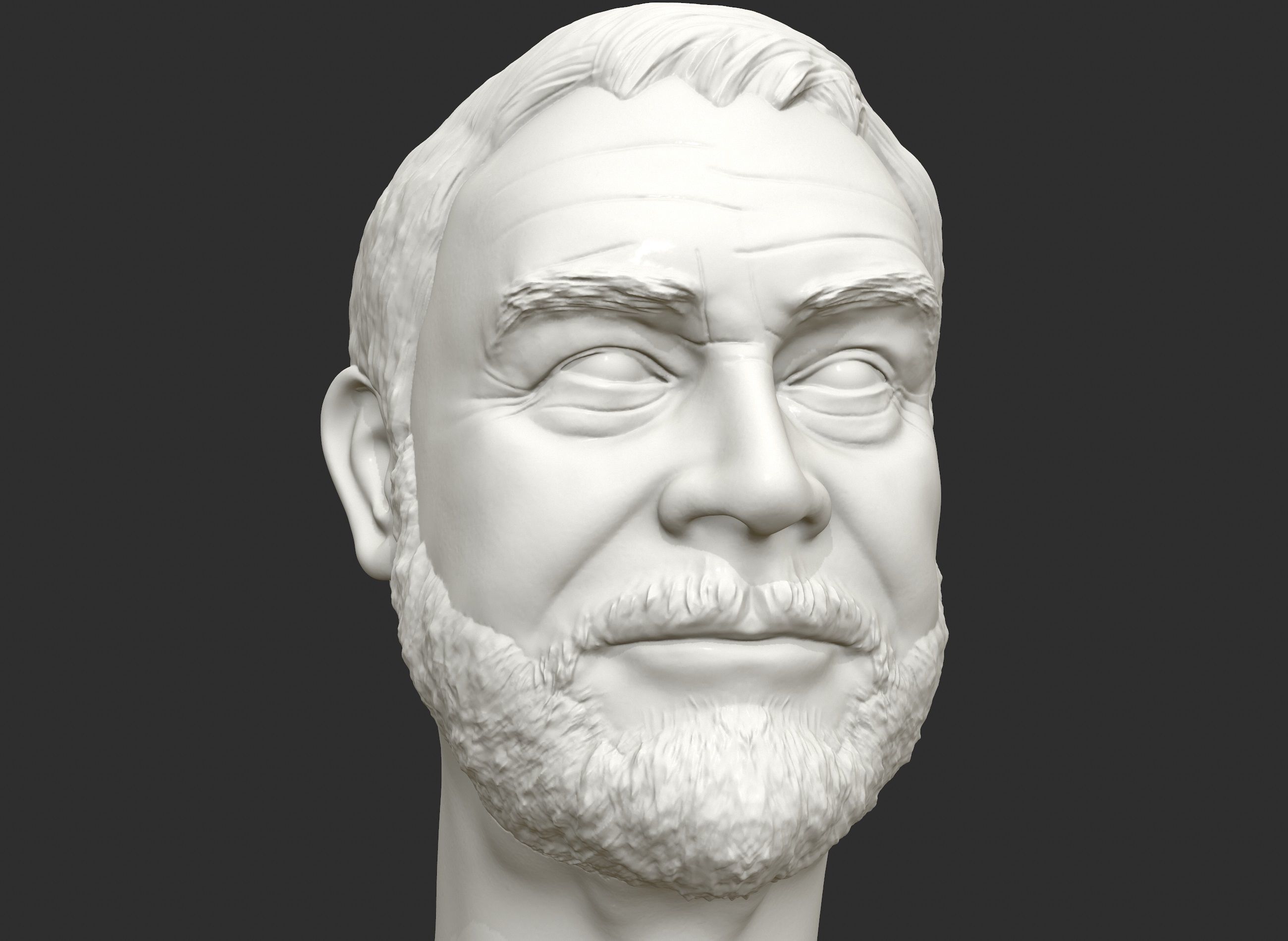 Sean Connery 3D printable portrait sculpture 3D model 3D printable ...