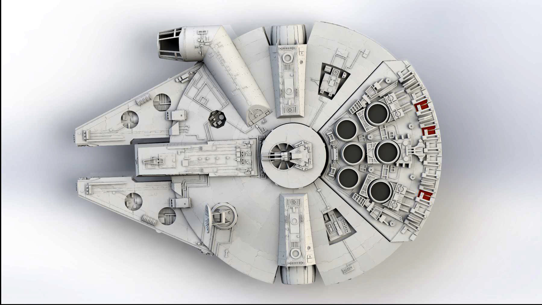 Millennium Falcon 3D model 3D printable | CGTrader