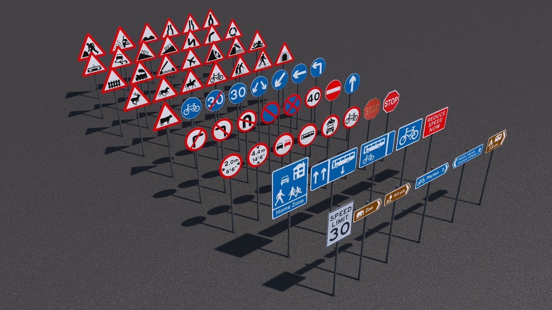 3D model Road Sign VR / AR / low-poly | CGTrader