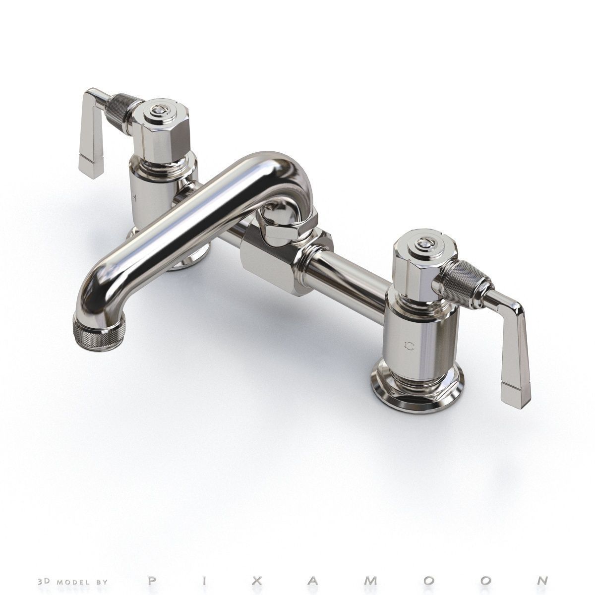 Waterworks RW Atlas Faucet with Lever Handles 3D model CGTrader