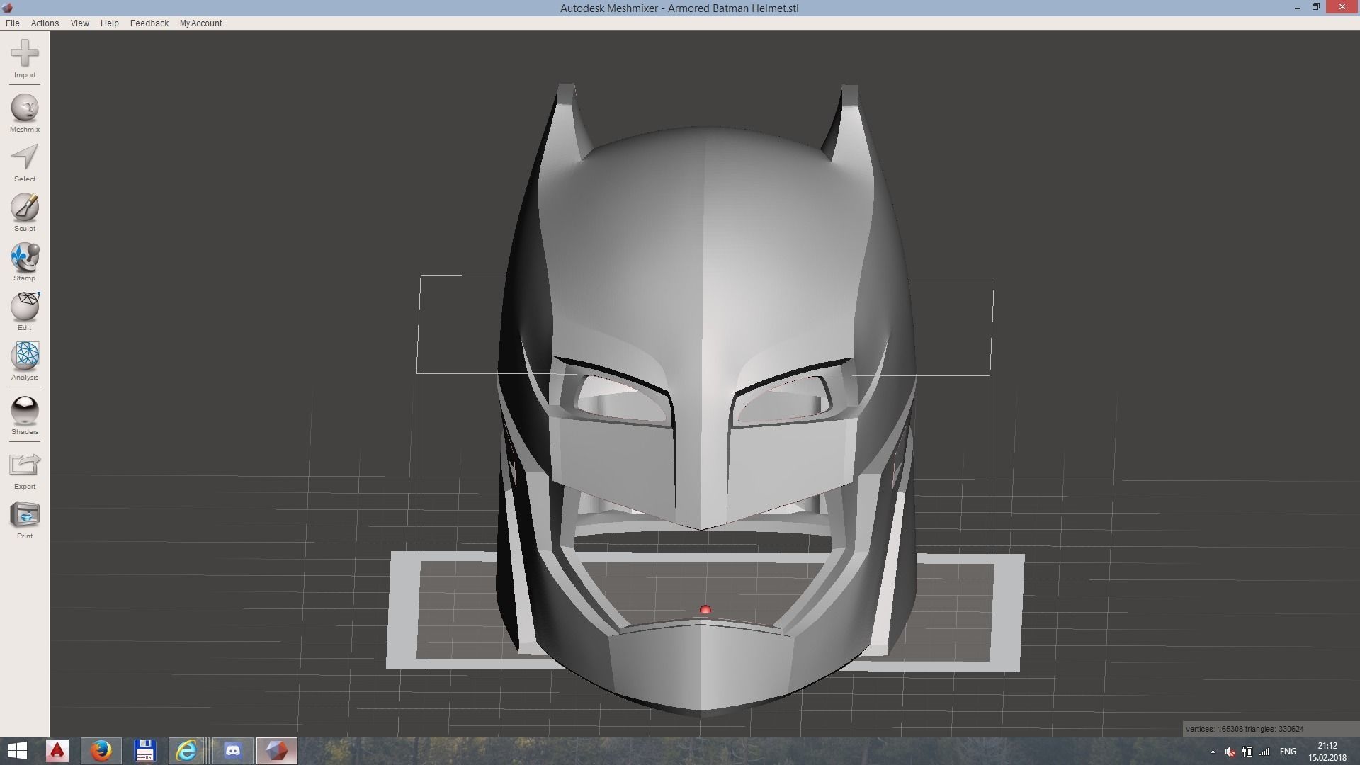 Armored Batman Helmet 3D model 3D printable | CGTrader