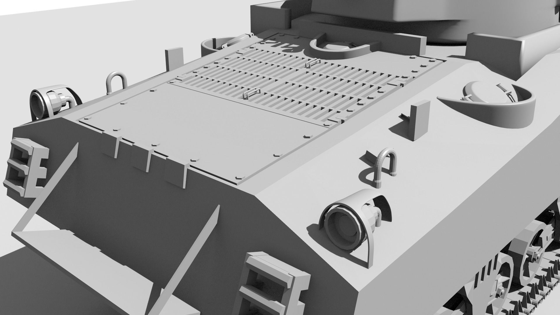 Tank M4A3 3D model CGTrader