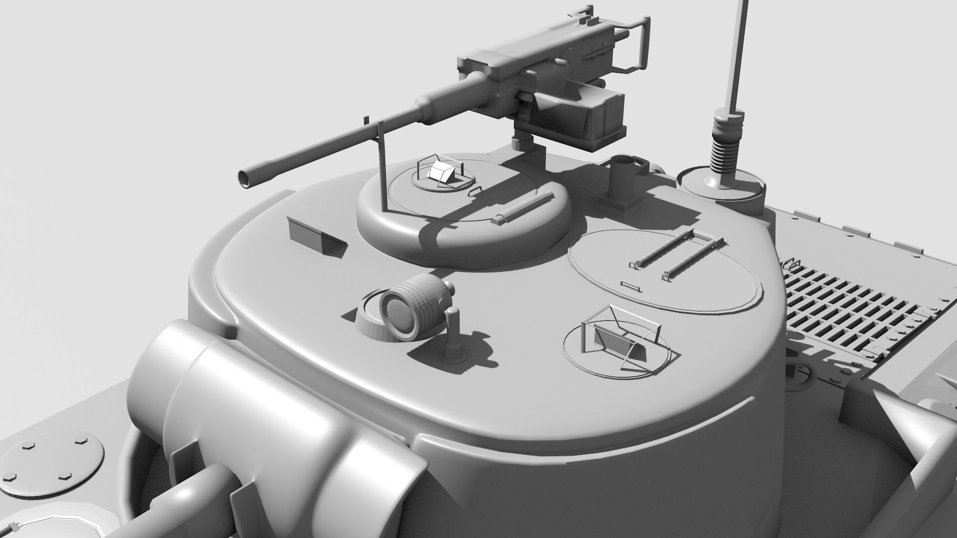 Tank M4A3 3D model CGTrader
