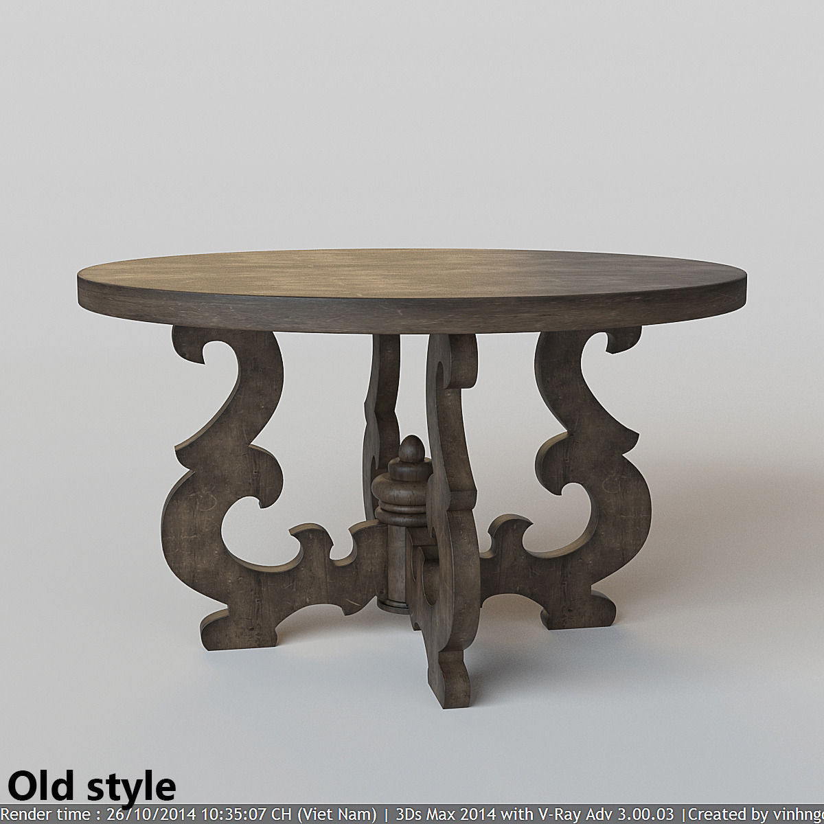 French Country Round Dining Table 3d Model Max Fbx Cgtrader Com French Country Round Dining Table 3d Model Max Fbx 4
