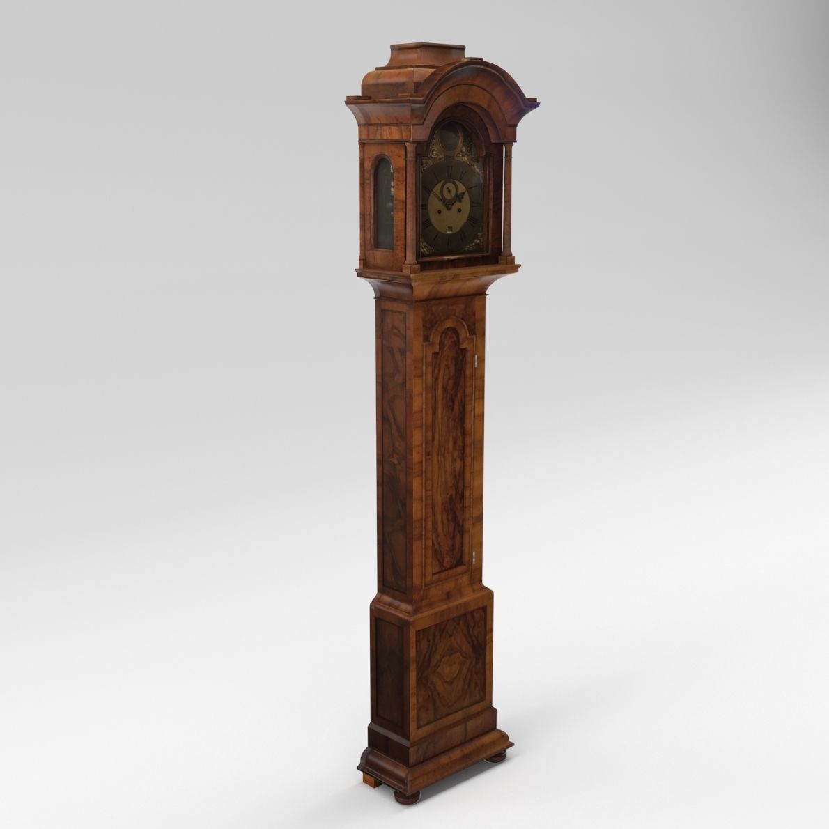 Baroque long case clock - England - London 3D model