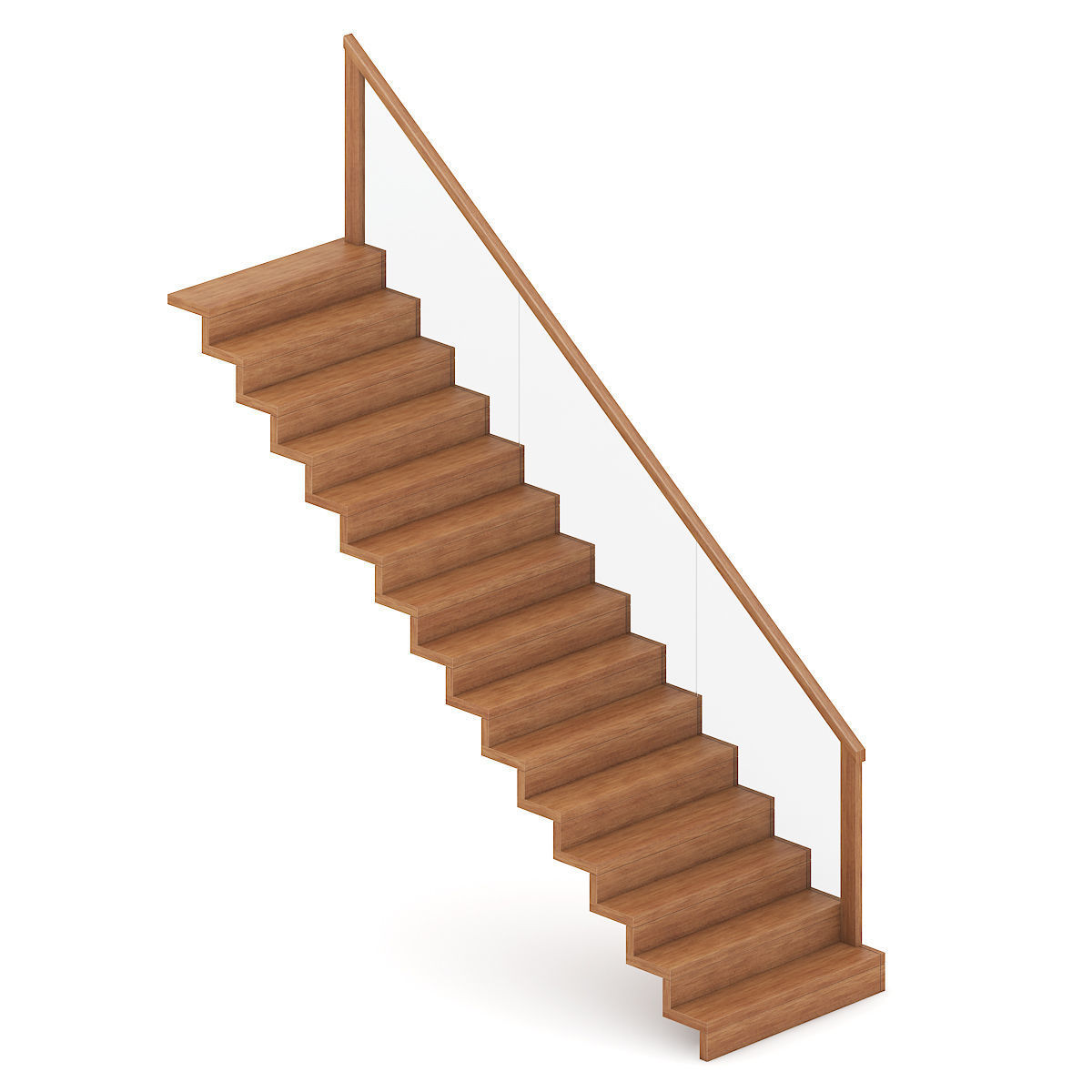 Wooden Stairs 5 3D model