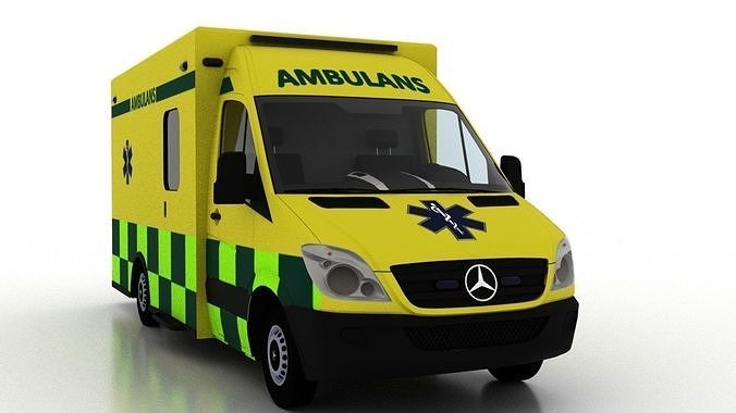 Mercedes Benz Sprinter Truck Sweden Ambulance 3D Model | CGTrader