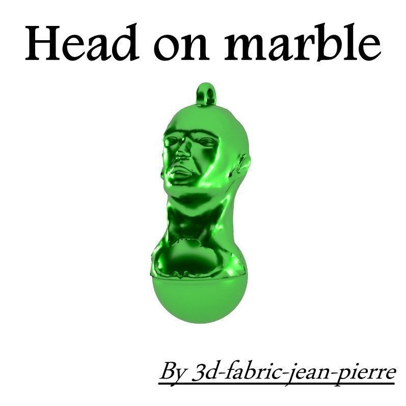 head on a marble