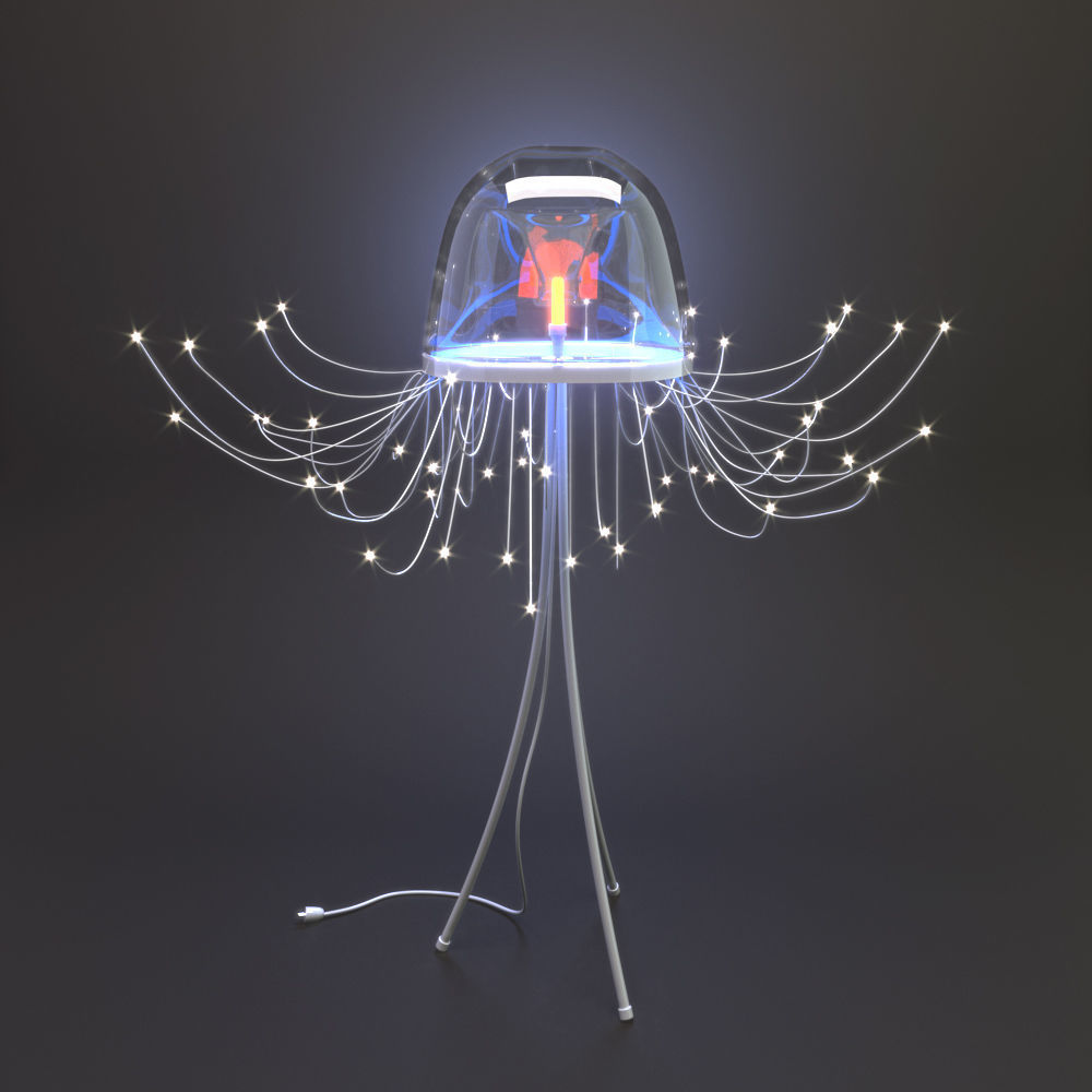 3D model Jellyfish lamp Spira Mirabilis CGTrader