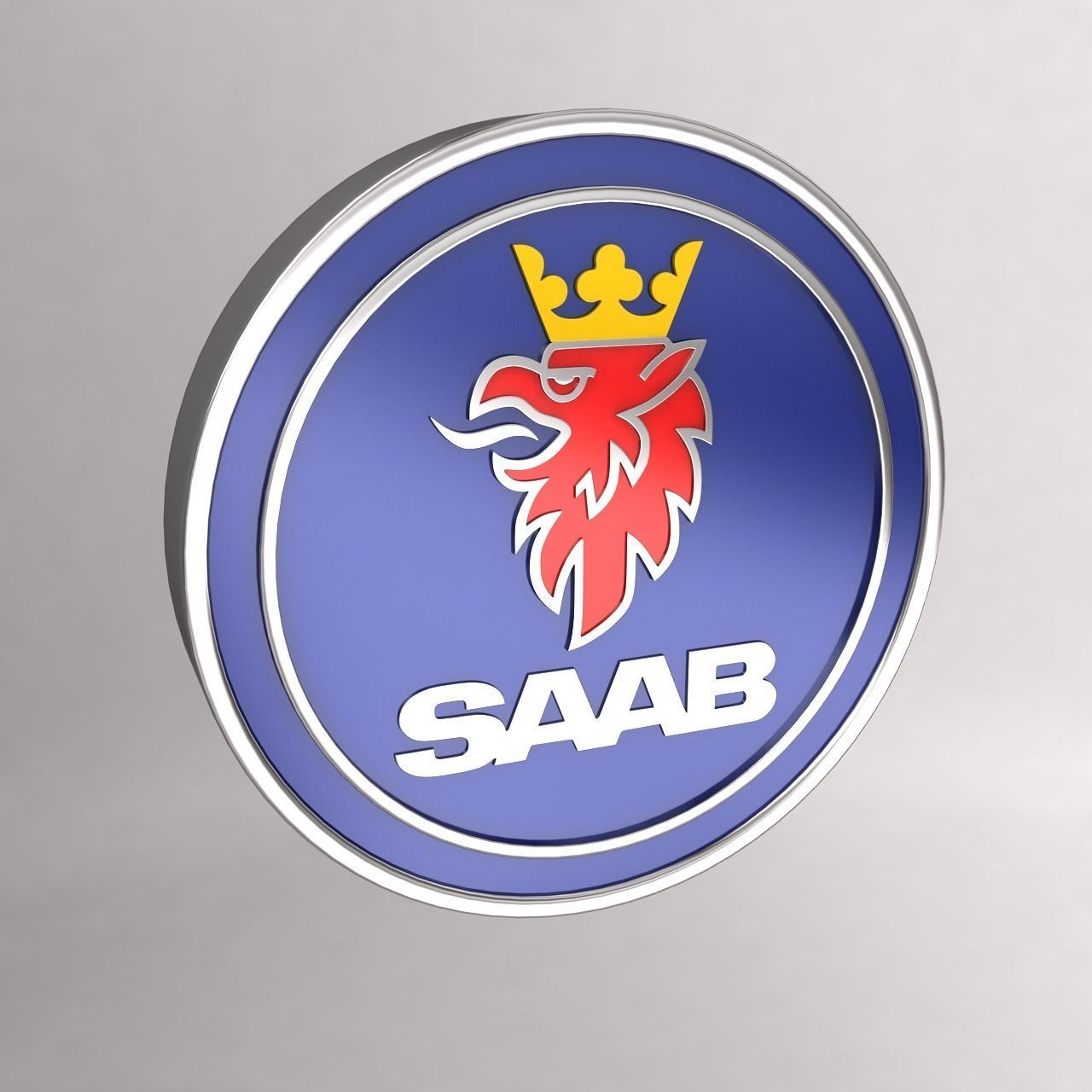 Saab car logo keychain 3d model 3D model CGTrader