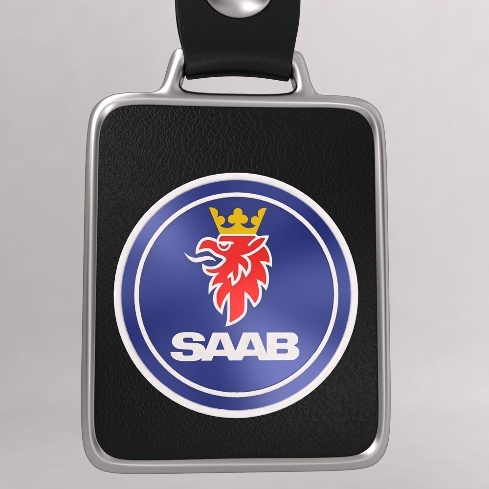 Saab car logo keychain 3d model 3D model CGTrader