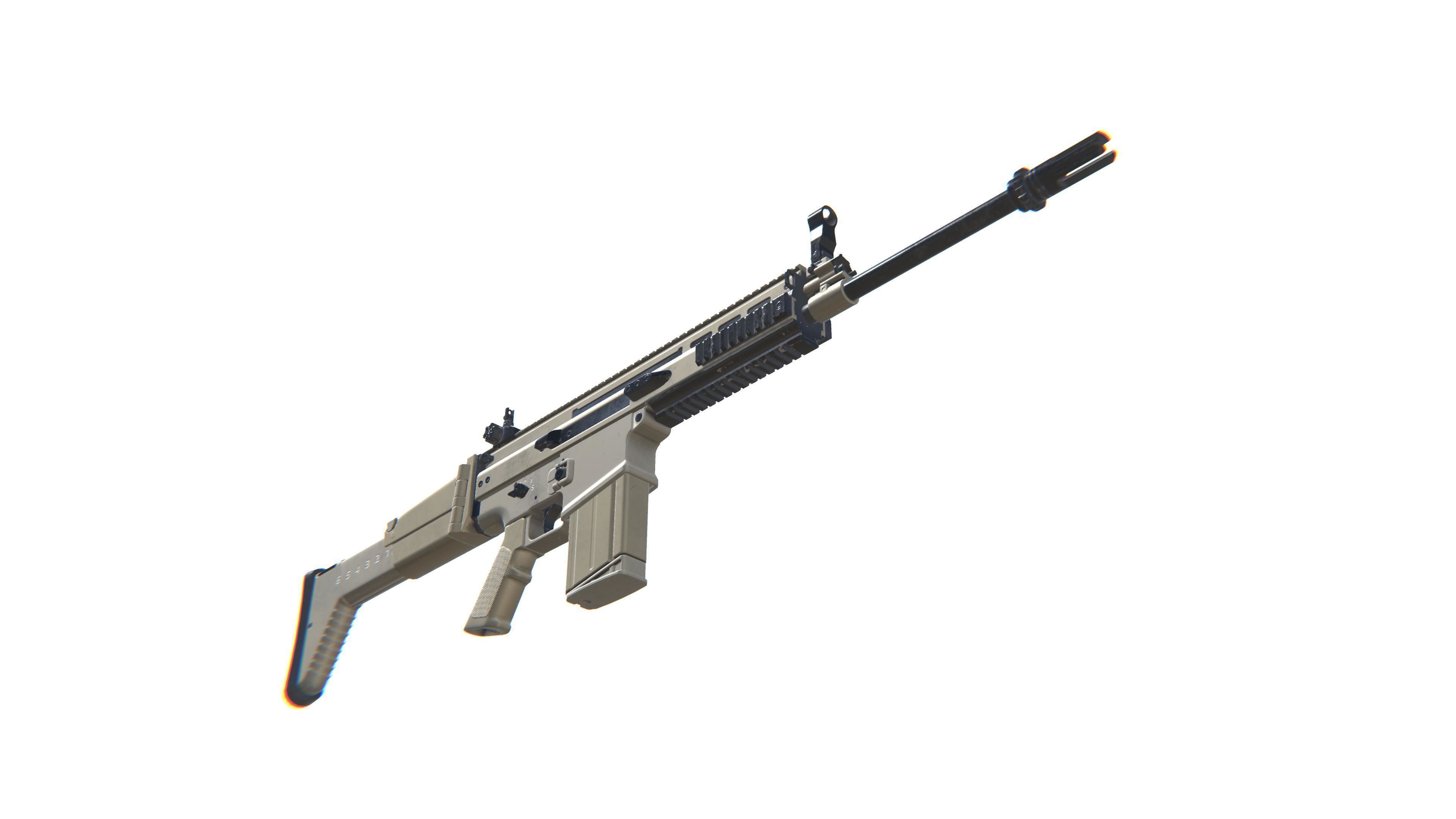 3D model Assault Rifle SCAR-L VR / AR / low-poly | CGTrader