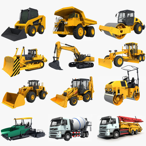 Collection Construction Vehicles 05 3D model CGTrader
