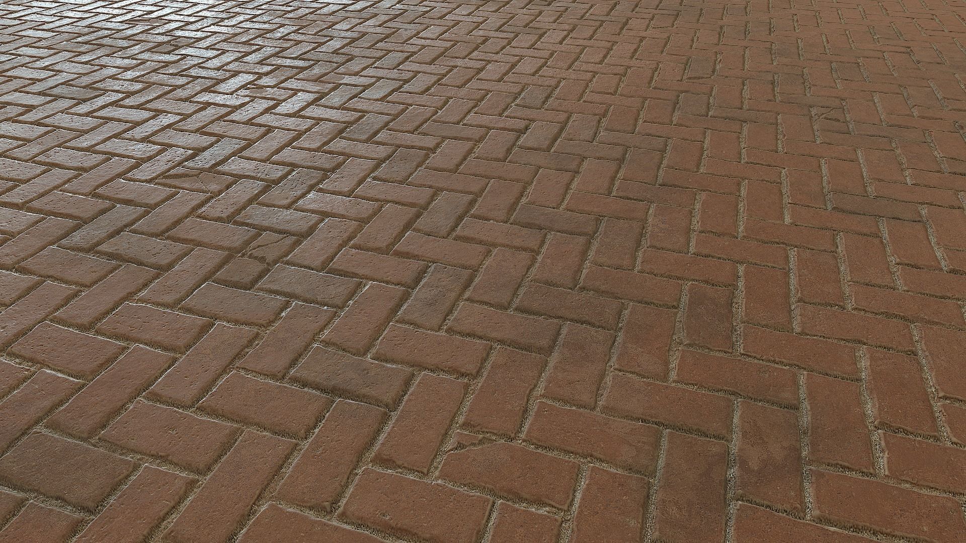 Brick Floor PBR Texture | CGTrader