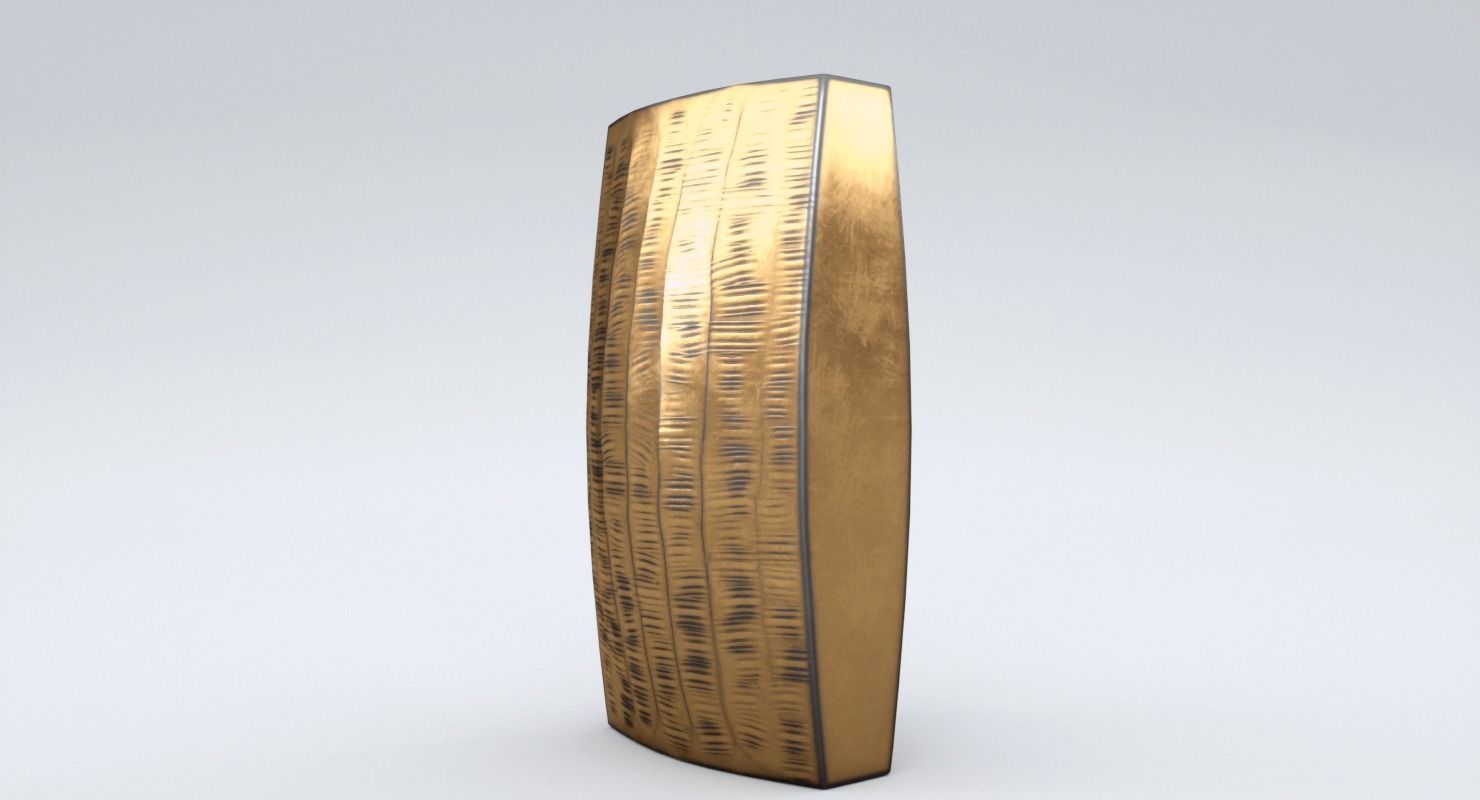 3D model Carver Brass Narrow Vase VR / AR / lowpoly CGTrader