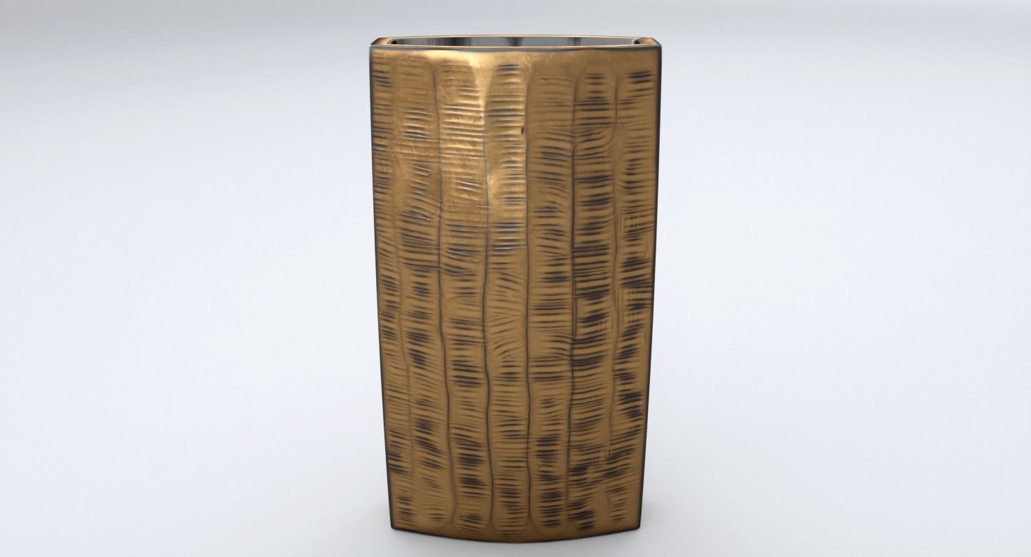 3D model Carver Brass Narrow Vase VR / AR / lowpoly CGTrader