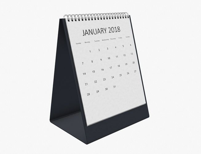 Desk calendar 3D model CGTrader