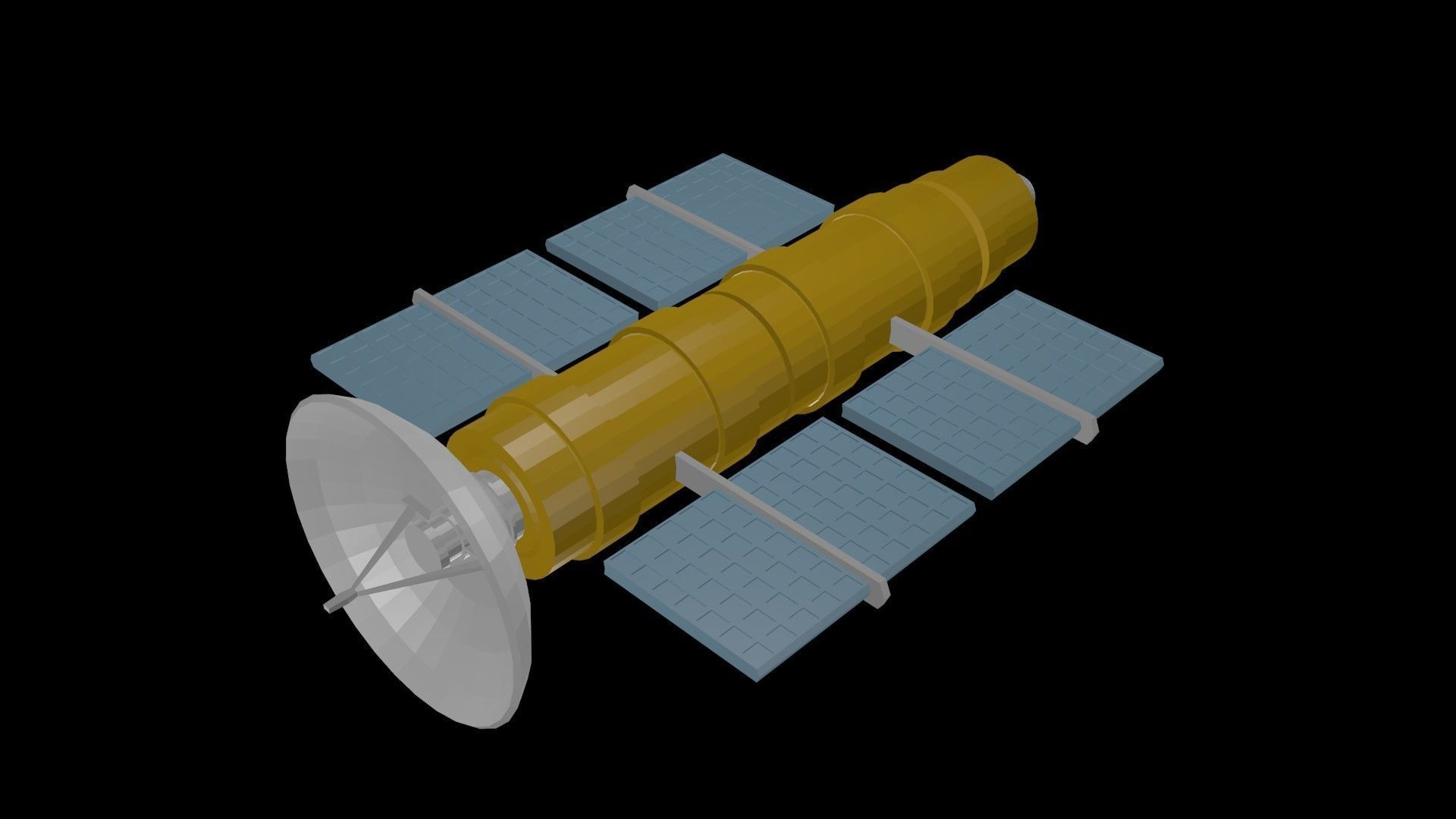Low poly satellite 3