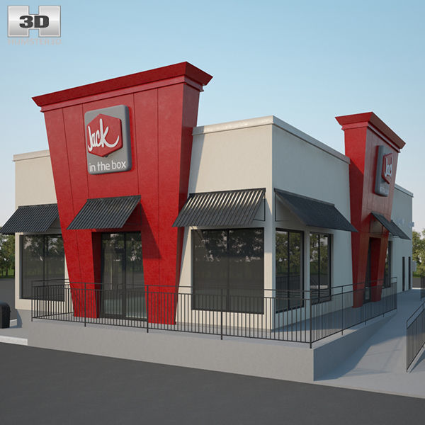 Jack in the Box Restaurant 01 3D model