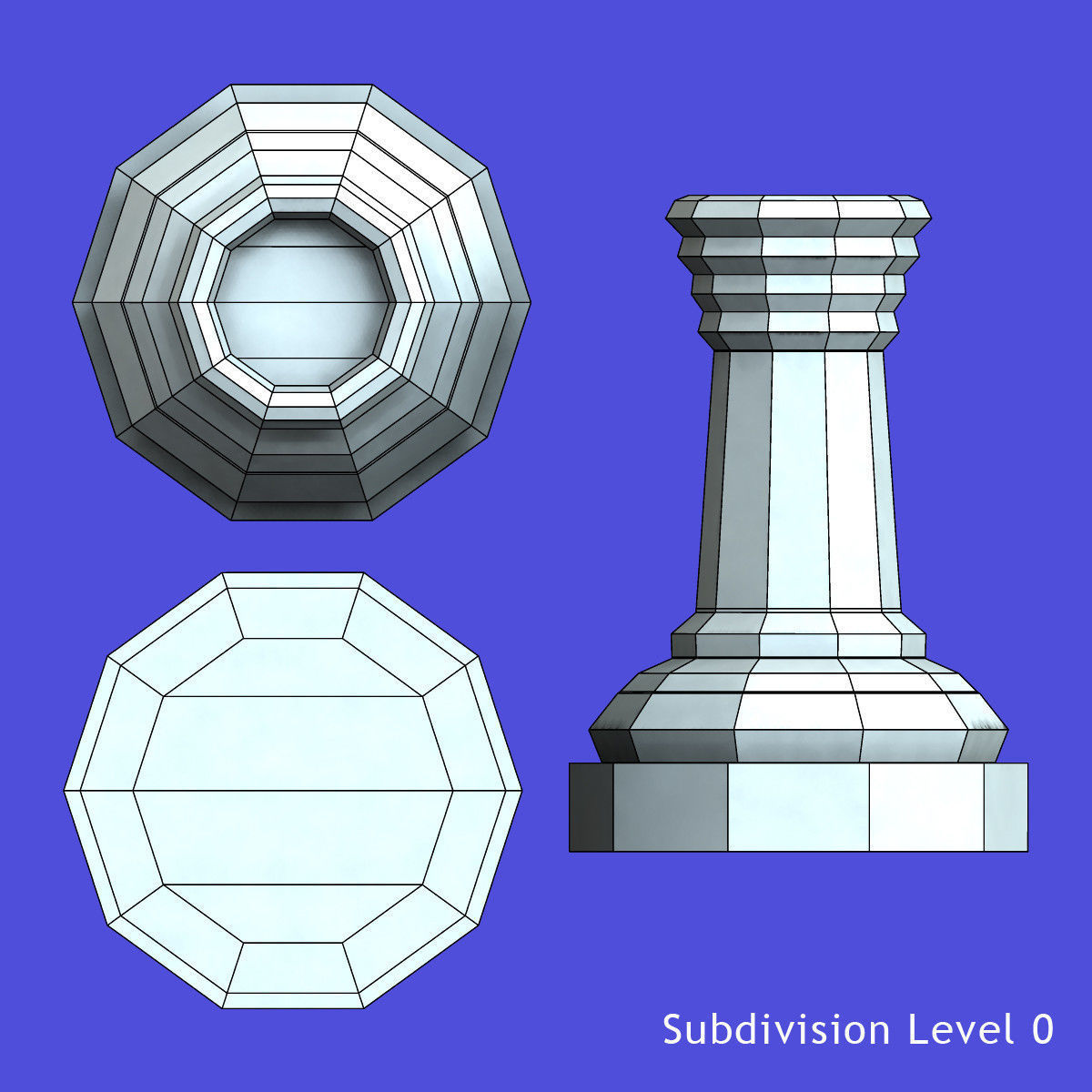 Rook Chess Pieces Glass 3D model | CGTrader