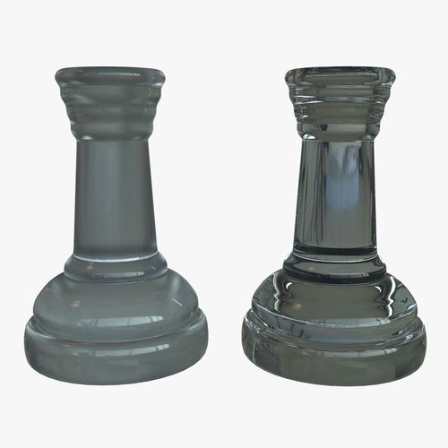 Rook Chess Pieces Glass 3D model | CGTrader