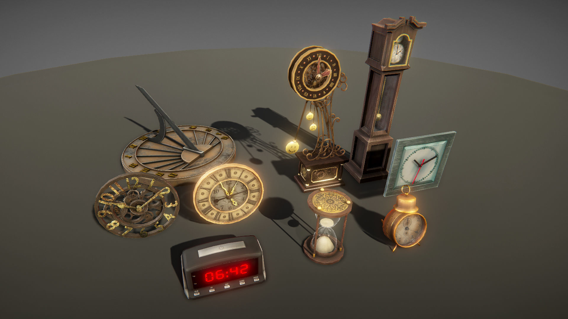 3D model Clocks pack VR / AR / lowpoly CGTrader