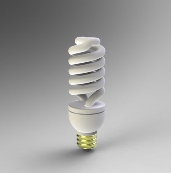 Fluorescent Bulb 3D model