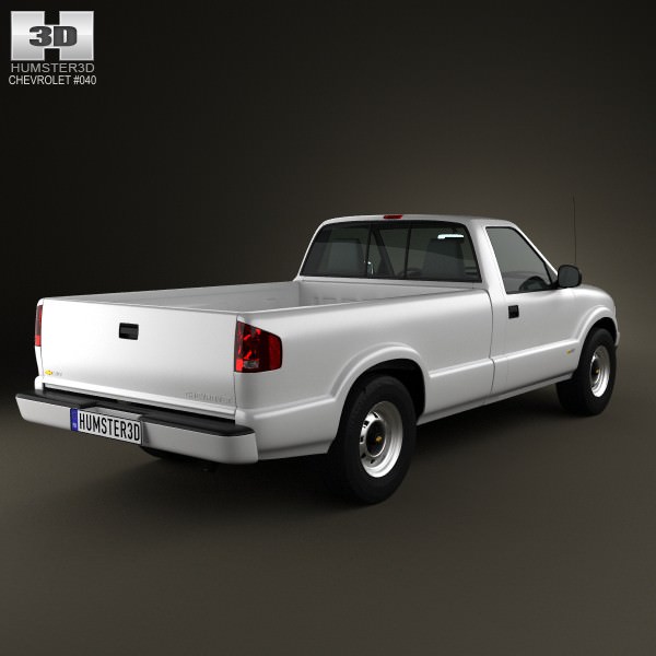 Chevrolet S10 Single Cab Long Bed 1994 3D Model MAX OBJ 3DS FBX C4D LWO