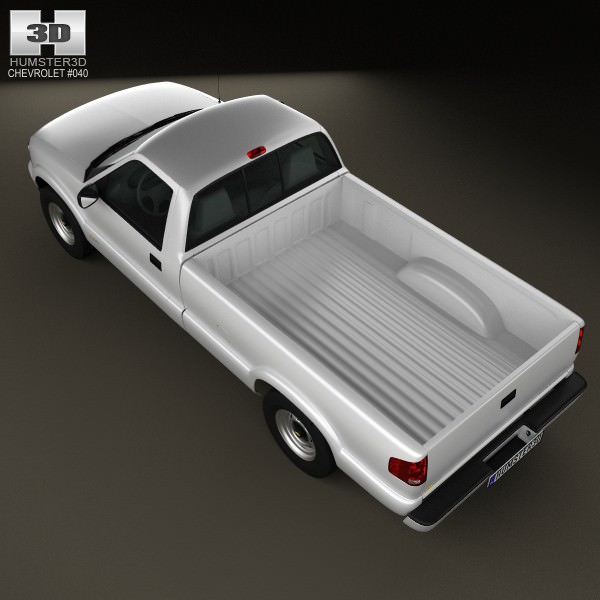 Chevrolet S10 Single Cab Long Bed 1994 3D Model MAX OBJ 3DS FBX C4D LWO