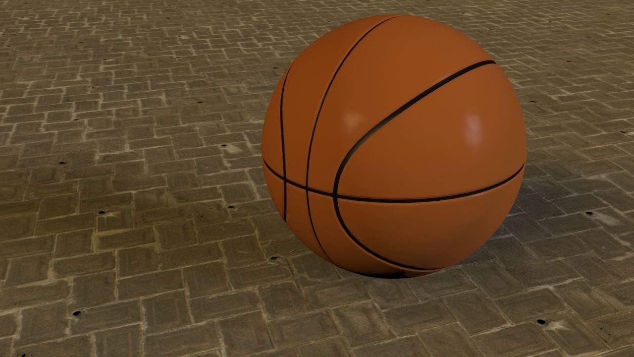 basketball Low-poly 3D model