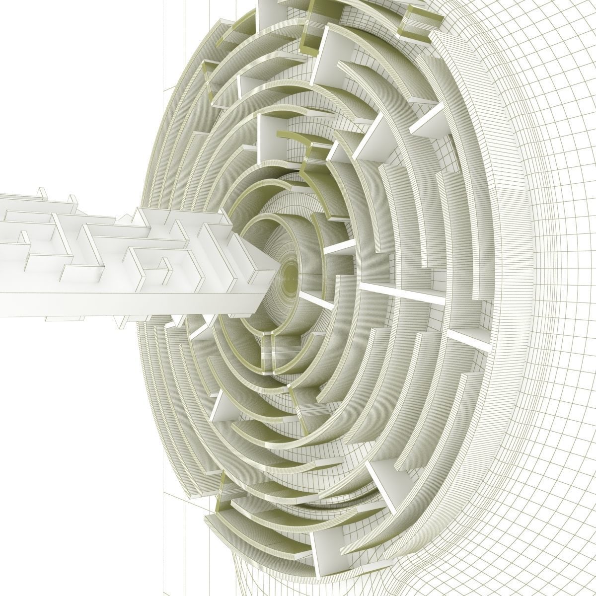 labyrinth key 3D model CGTrader