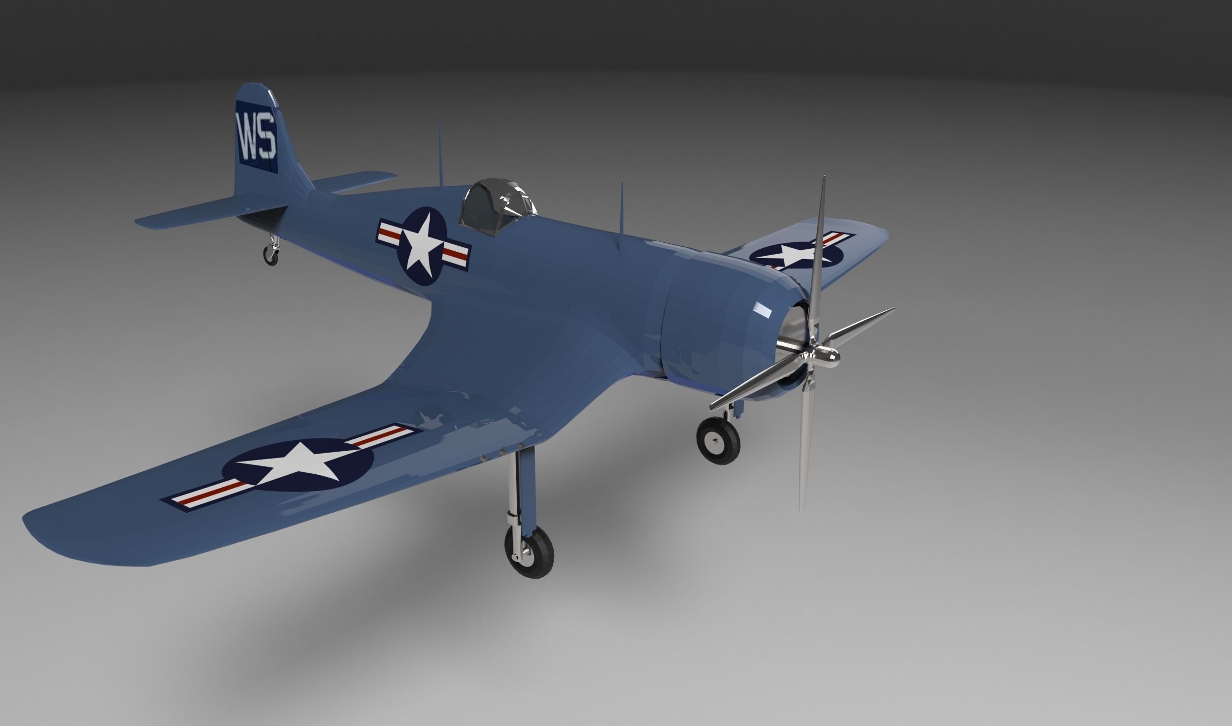 3D model F4U Corsair VR / AR / low-poly MAX OBJ 3DS FBX STL DWG ...