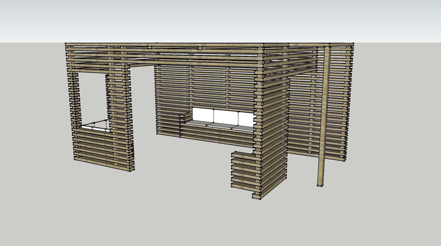 Wooden pergola