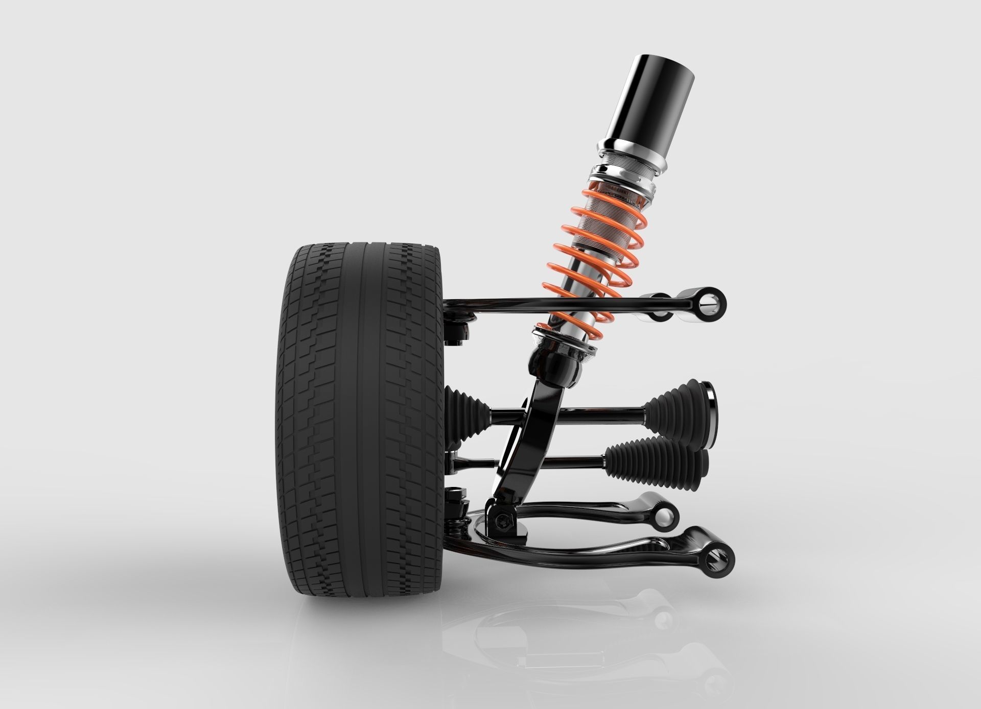 Suspension car wheel 3D model CGTrader