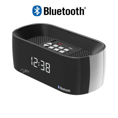 3D model Clock Radio Titanium Bluetooth Alarm VR / AR / lowpoly CGTrader