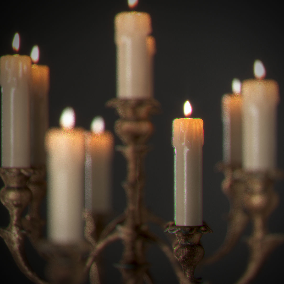 Candles on candlestick