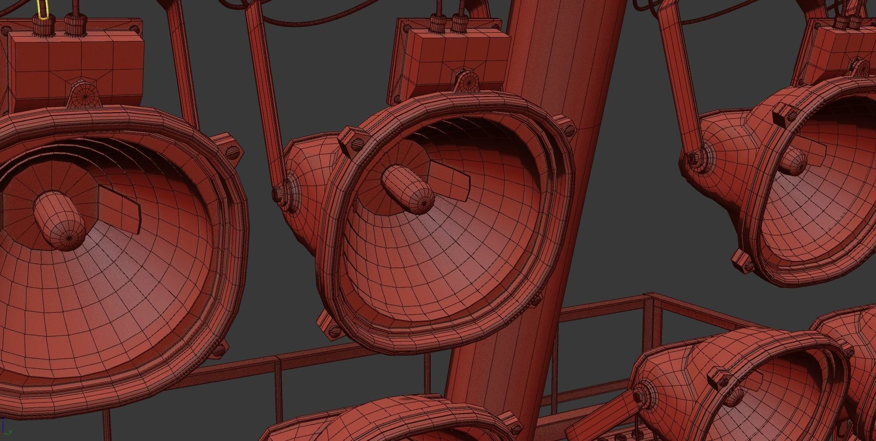 High poly arena light pole stadium 3D model CGTrader