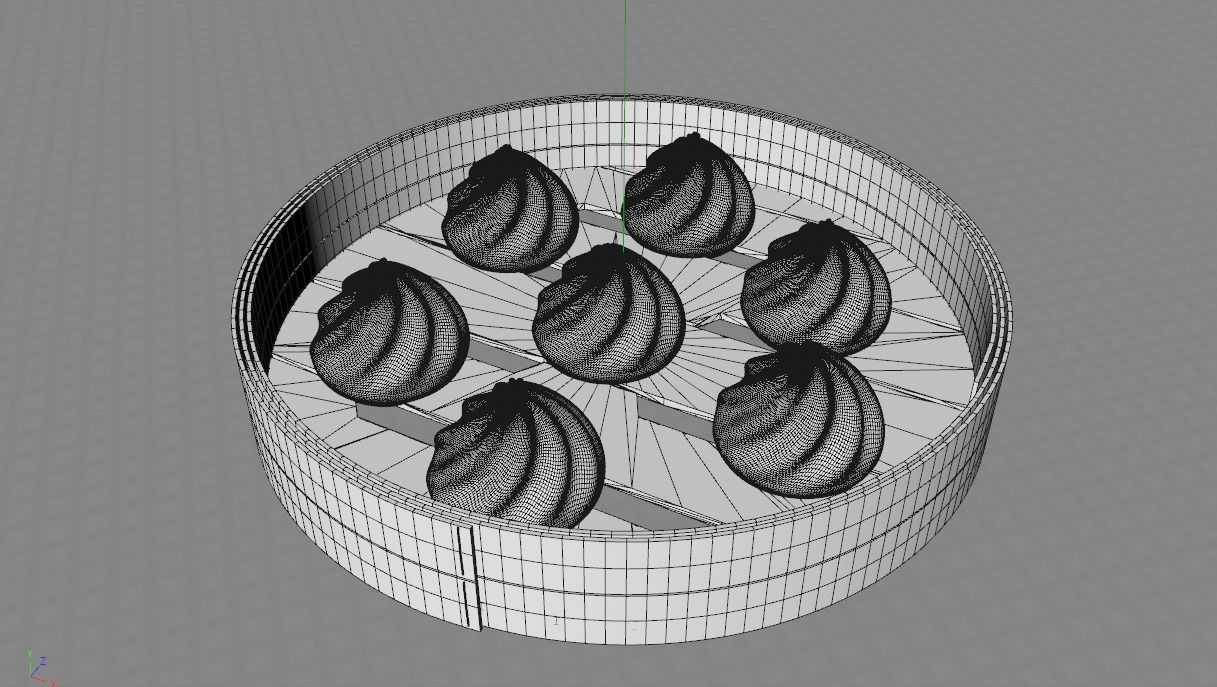 Dimsum Dumpling case 3D model 3D model | CGTrader