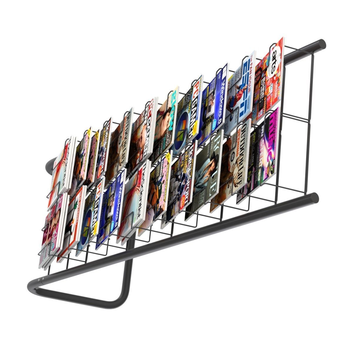 Magazine Rack with Frame Stand Model 03 3D model CGTrader