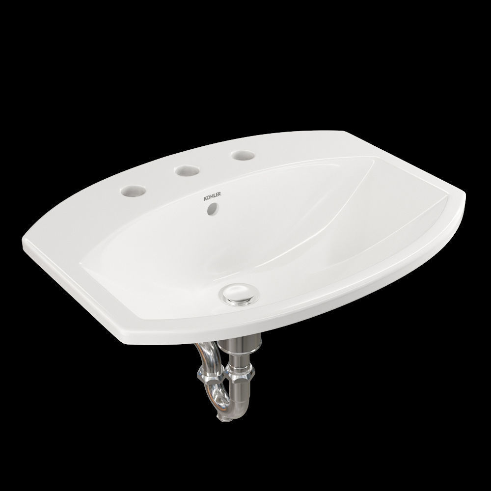 Kohler Elmbrook dropin bathroom sink 3D model CGTrader